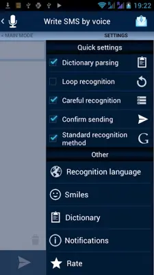 Write SMS by voice android App screenshot 6